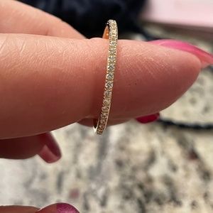 Diamonique 0.65 cttw Slim Eternity Band Ring